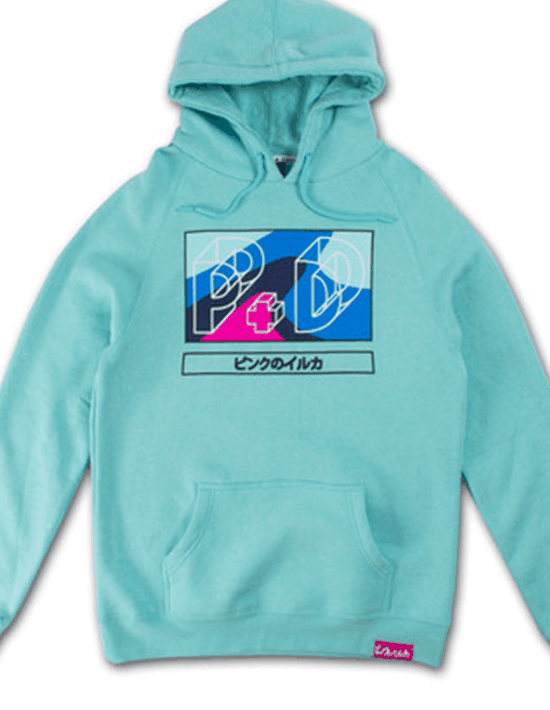 light aqua hoodie