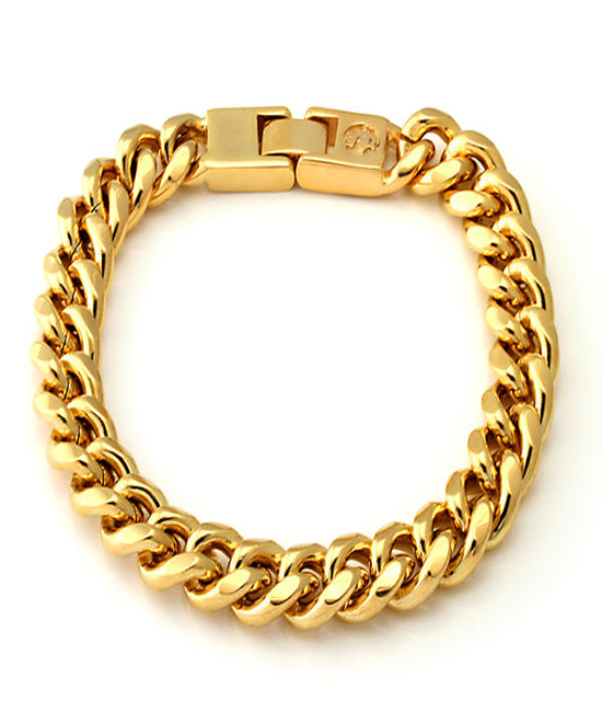 King Ice 14K Gold Cuban Bracelet