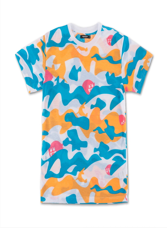 PINK DOLPHIN Ghost Camo Tee in White - Pink Dolphin Tee shirt