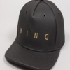 KING APPAREL Pitchford Pinch Panel Snapback Cap - Black Leather