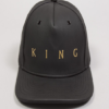 KING APPAREL Pitchford Pinch Panel Snapback Cap - Black Leather