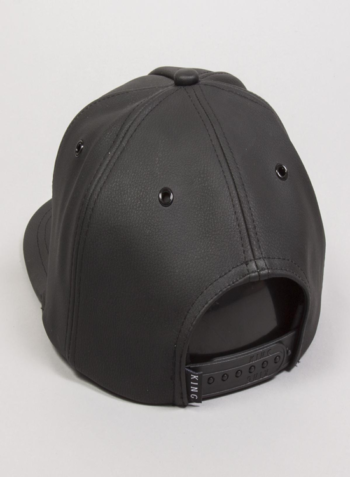 KING APPAREL Pitchford Pinch Panel Snapback Cap - Black Leather